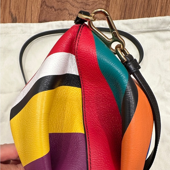 Mini Striped Leather Shoulder Elephant Bag In Multicolor - Picture 7 of 15